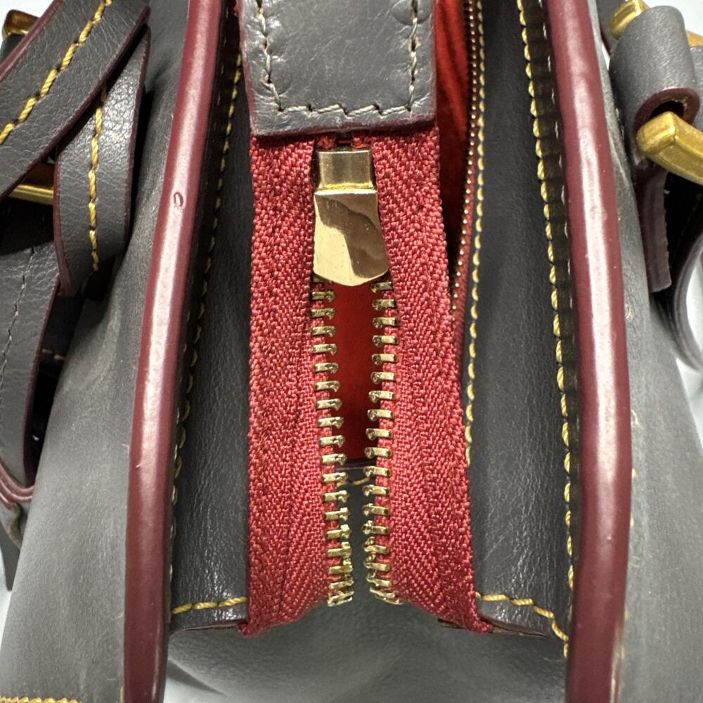 Dooney & Bourke Florentine Leather Shoulder Bag Gray Blue - Picture 14 of 16